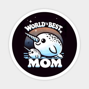 World's Best Narwhal Mom Tee Magnet